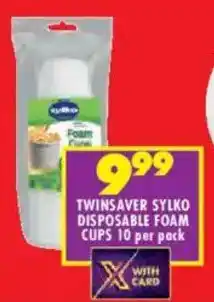 Shoprite Twinsaver sylko disposable foam cups offer