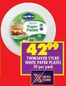 Shoprite Twinsaver sylko white paper plates offer