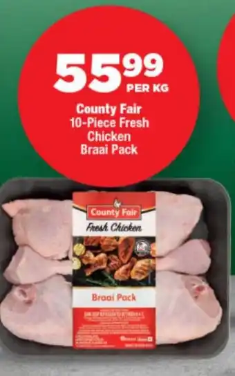OK Foods County Fair Fresh Chicken Braai Pack offer