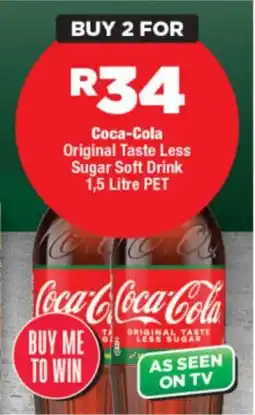 OK Foods Coca-Cola Original Taste Less Sugar Soft Drink offer