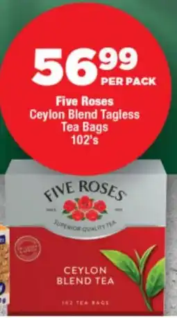 OK Foods Five Roses Ceylon Blend Tagless Tea Bags offer