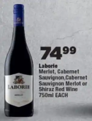 OK Foods Laborie Merlot, Cabernet Sauvignon,Cabernet Sauvignon Merlot or Shiraz Red Wine offer