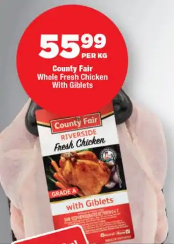 OK Foods County Fair Whole Fresh Chicken With Giblets offer