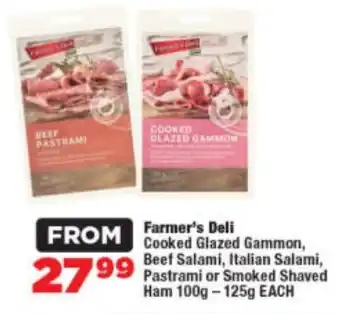 OK Foods Farmer's Deli Cooked Glazed Gammon, Beef Salami, Italian Salami, Pastrami or Smoked Shaved Ham offer