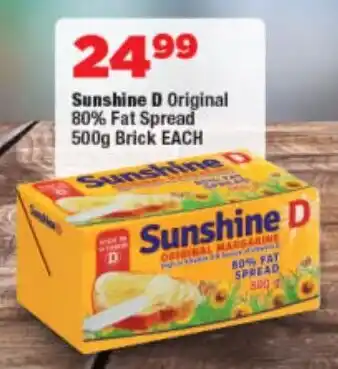 OK Foods Sunshine D Original 80% Fat Spread Brick offer