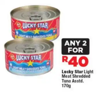 OK Foods Lucky Star Light Meat Shredded Tuna Asstd. offer