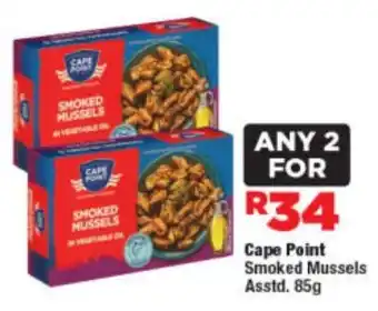 OK Foods Cape Point Smoked Mussels Asstd. offer