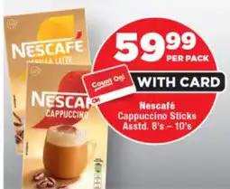 OK Foods Nescafé Cappuccino Sticks Asstd. offer