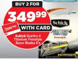 OK Foods Schick Quattro 4 Titanium Freestyle Razor Blades offer
