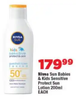 OK Foods Nivea Sun Babies & Kids Sensitive Protect Sun Lotion offer