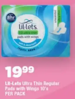 OK Foods Lil-Lets Ultra Thin Regular Pads with Wings offer