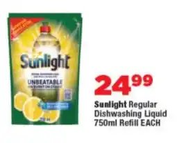 OK Foods Sunlight Regular Dishwashing Liquid Refill offer