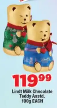 OK Foods Lindt Milk Chocolate Teddy Asstd. offer
