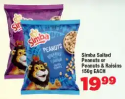 OK Foods Simba Salted Peanuts or Peanuts & Raisins offer