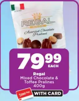 OK Foods Regal Mixed Chocolate & Toffee Pralines offer