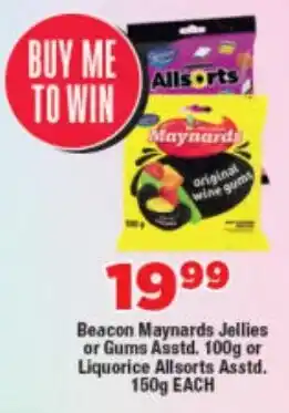 OK Foods Beacon Maynards Jellies or Gums Asstd. or Liquorice Allsorts Asstd. offer