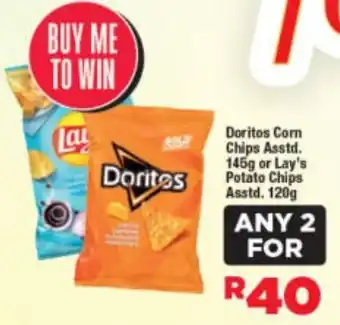 OK Foods Doritos Corn Chips Asstd. or Lay's Potato Chips Asstd. offer