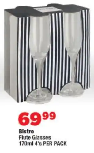 OK Foods Bistro Flute Glasses offer