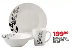 OK Foods Ivy Black & White Dinner Set offer