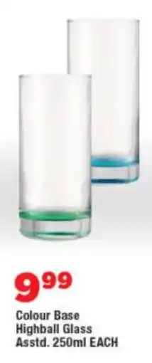 OK Foods Colour Base Highball Glass offer