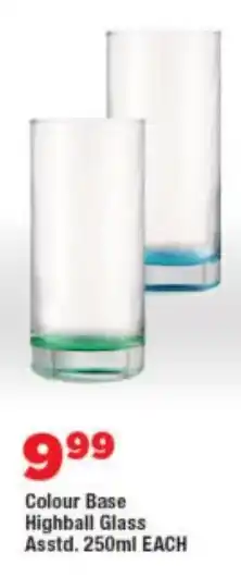 OK Foods Colour Base Highball Glass offer
