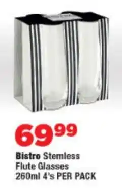 OK Foods Bistro Stemless Flute Glasses offer