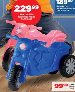OK Foods Zeus Low Rider Harley Ride On Bike offer