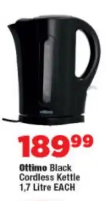 OK Foods Ottimo Black Cordless Kettle offer