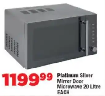 OK Foods Platinum Silver Mirror Door Microwave offer