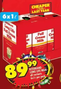 Shoprite Ritebrand long life milk offer