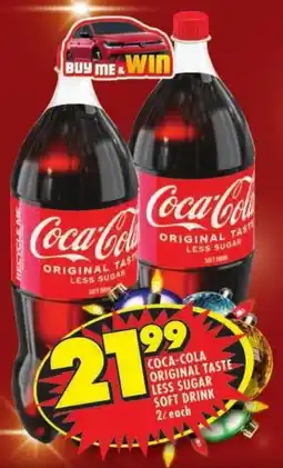 Shoprite Coca-cola original taste less sugar soft drink offer