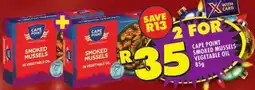Shoprite Cape point smoked mussels vegetable oil offer