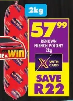 Shoprite Renown french polony offer