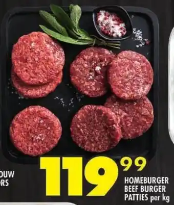 Shoprite Homeburger beef burger patties offer
