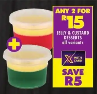 Shoprite Jelly & custard desserts offer