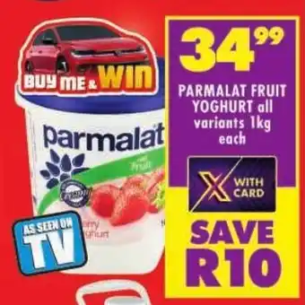 Shoprite Parmalat fruit yoghurt offer