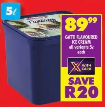 Shoprite Gatti flavoured ice cream offer