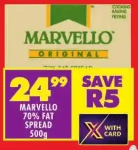 Shoprite Marvello 70% fat spread offer