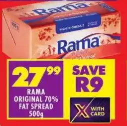 Shoprite Rama original 70% fat spread offer