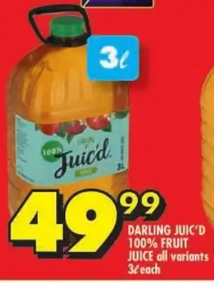 Shoprite Darling juic'd 100% fruit juice offer