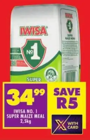 Shoprite Iwisa no. 1 super maize meal offer