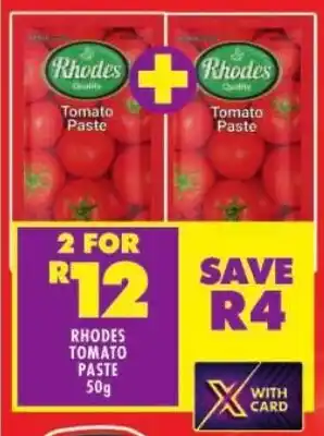 Shoprite Rhodes Tomato Paste offer