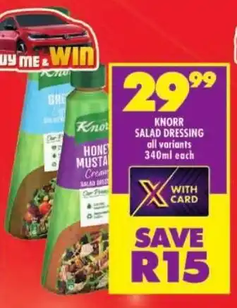 Shoprite Knorr salad dressing offer