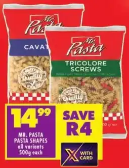 Shoprite Mr. pasta pasta shapes offer