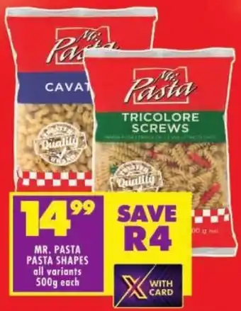 Shoprite Mr. pasta pasta shapes offer