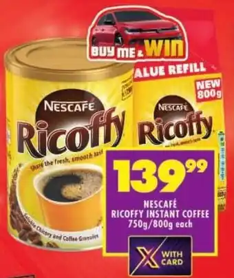Shoprite Nescafé ricoffy instant coffee offer