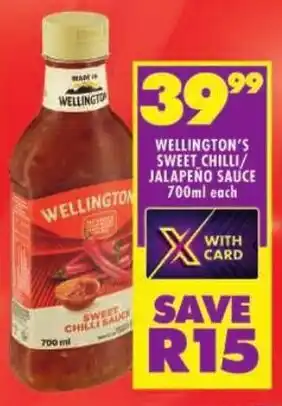 Shoprite Wellington's sweet chilli/ jalapeño sauce offer