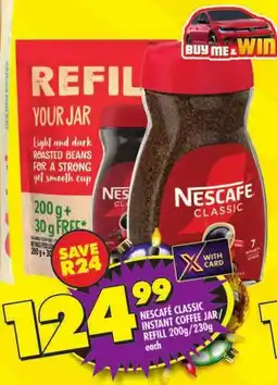 Shoprite Nescafé classic instant coffee jar/ refill offer