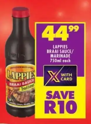 Shoprite Lappies braai sauce/ marinade offer