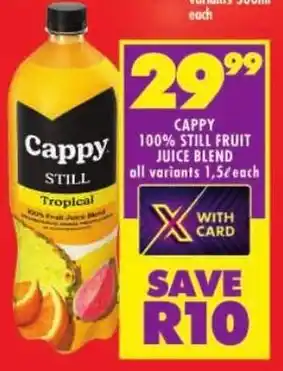Shoprite Cappy 100% still fruit juice blend offer